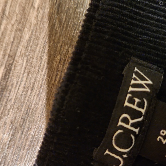 NWOT! J CREW CORDUROY SAILOR HIGH RISE SLIM WIDE LEG PANTS, BLACK, 8 (29) - Picture 6 of 10